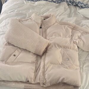 Venini Women's Soft Beige Puffer Jacket